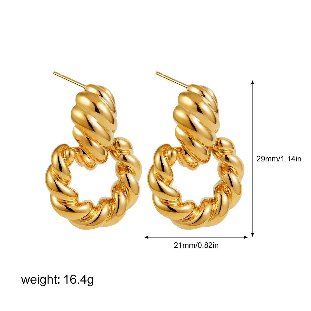 MARLIS 18 carat gold-plated earrings