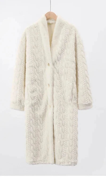 AGNES long warm faux fur cardigan