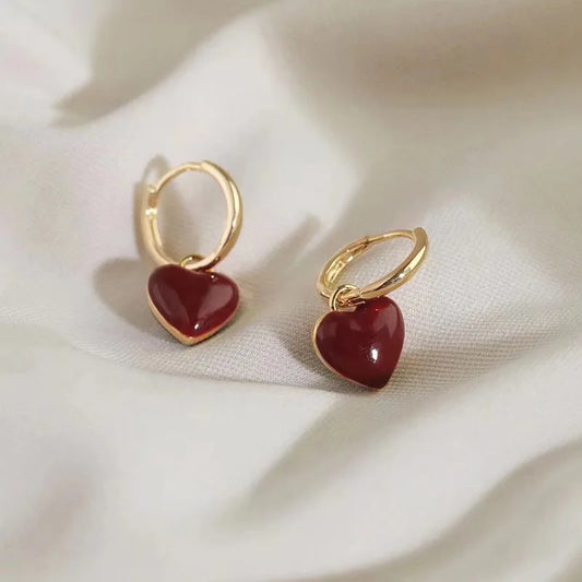 ELENOR heart hoop earrings